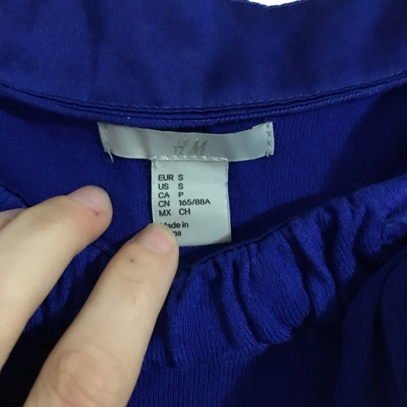 H & M Size Small Royal Blue Summer Sheath Dress - Picture 3 of 7